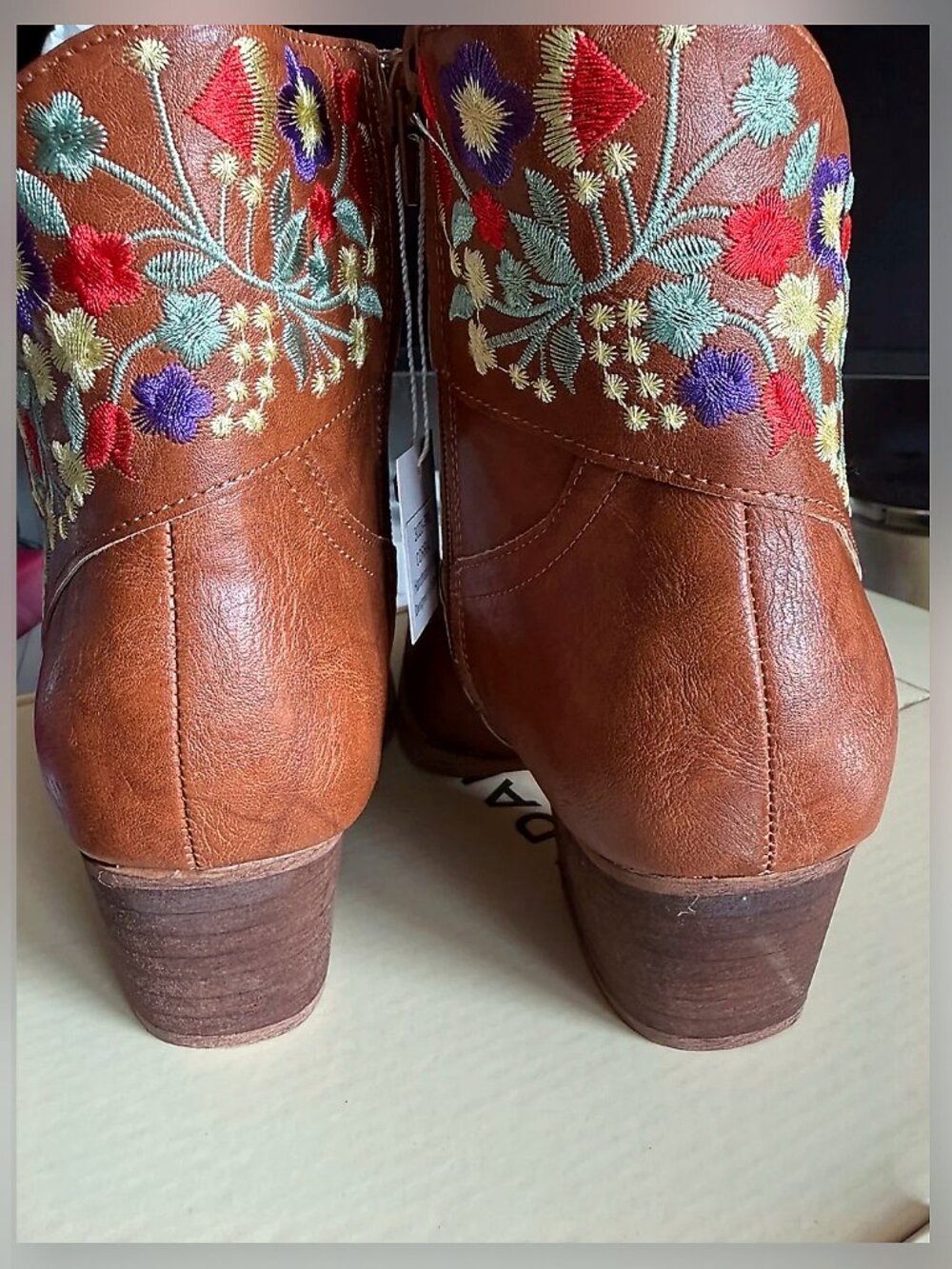 J. Adams “Corral” Booties with Embroidery - Picture 2 of 6